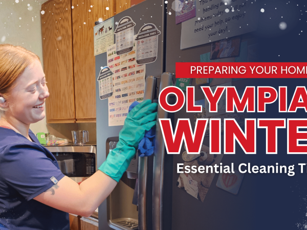 Team member performing house cleaning tasks.